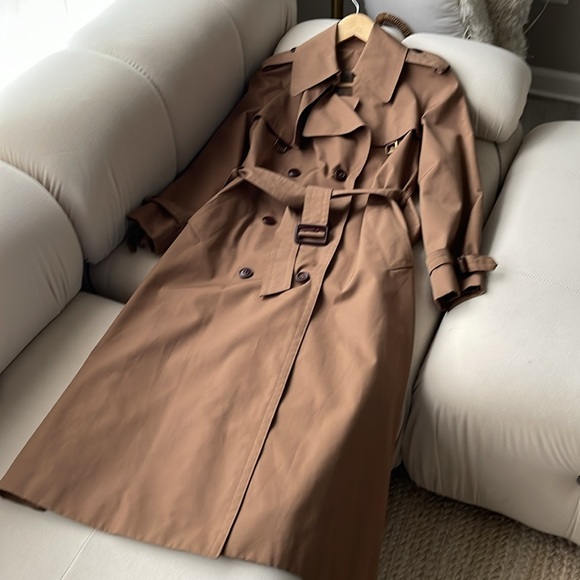 VINTAGE 1970s ETIENNE AIGNER TRENCH COAT SIZE 8 - Picture 2 of 13